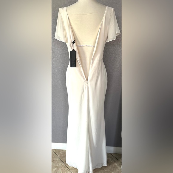 ALLANDWELL Women's Round Neck Long Dress Elegant Mermaid Evening Cocktail Dress - Picture 14 of 15